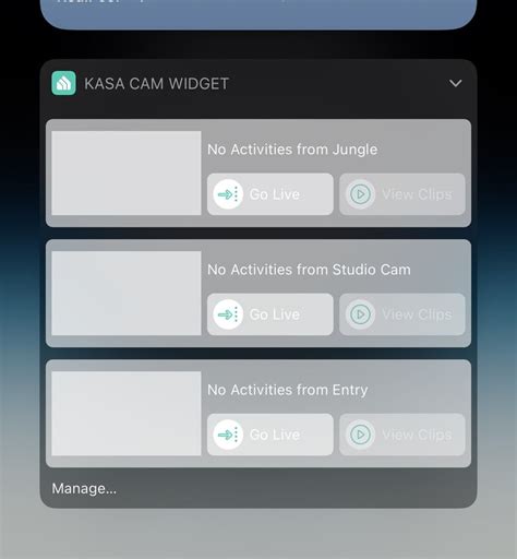 ios kasa camera widget